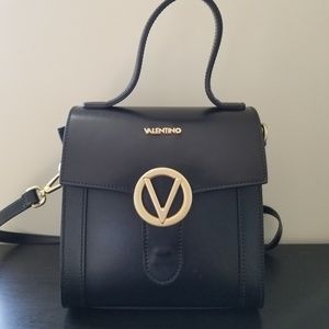 Mario Valentino Agnes Black Genuine Leather Bag